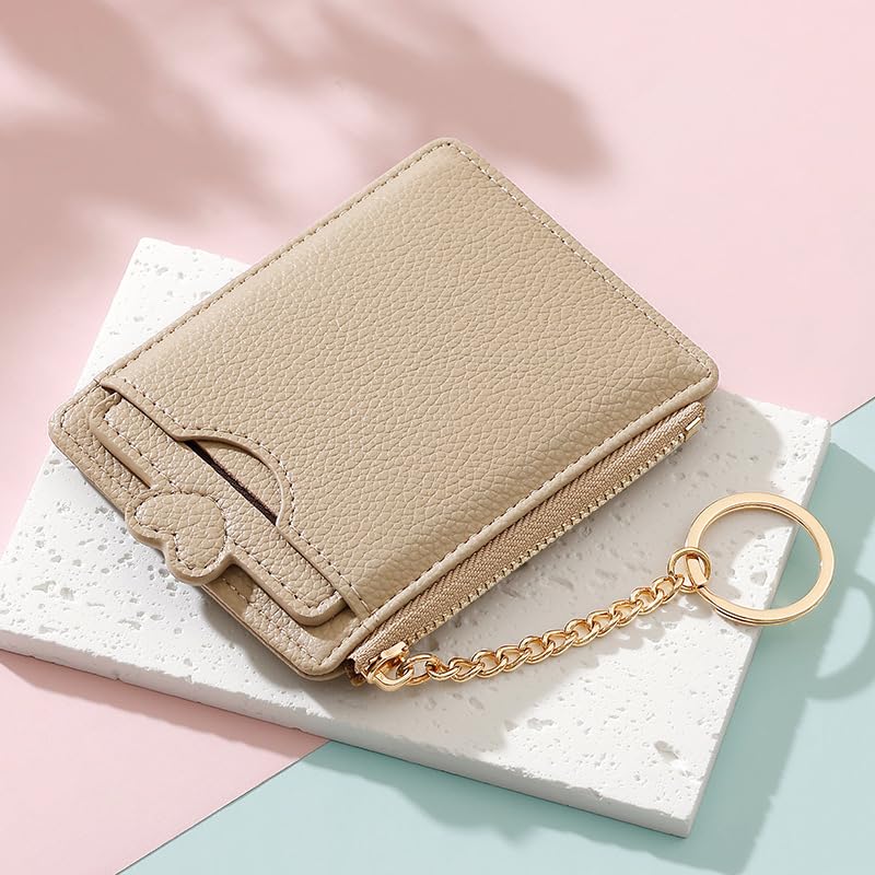 Small Wallets for Women, Personalized Gold Initial Name Credit Card Holder Wallet, Monogram Letters Text, PU Leather Slim Wallet, Thin Minimalist Credit Card Case Protector for Women, 10 Colors4