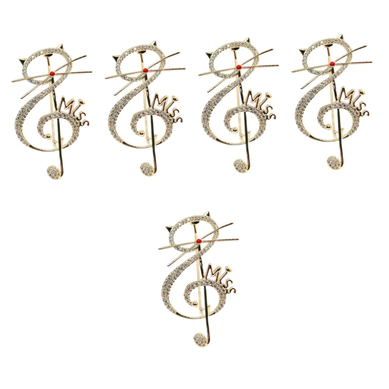 spilla nota musicale mantello spille per chitarra corpetto gatto spilla abbigliamento spilla Madre spille in metallo Spilla da balia per sciarpa per abbigliamento rame Golden