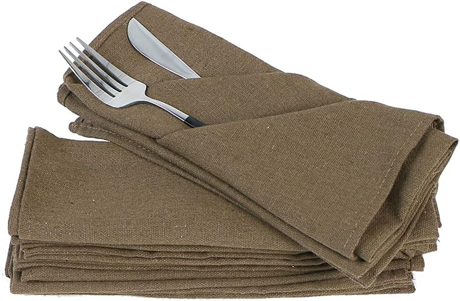 6 Pack Table Napkins, Kitchen Tea Towel, Cloth Napkin for Wedding, 18 X 12 Reusable, for Family Dinners(E)