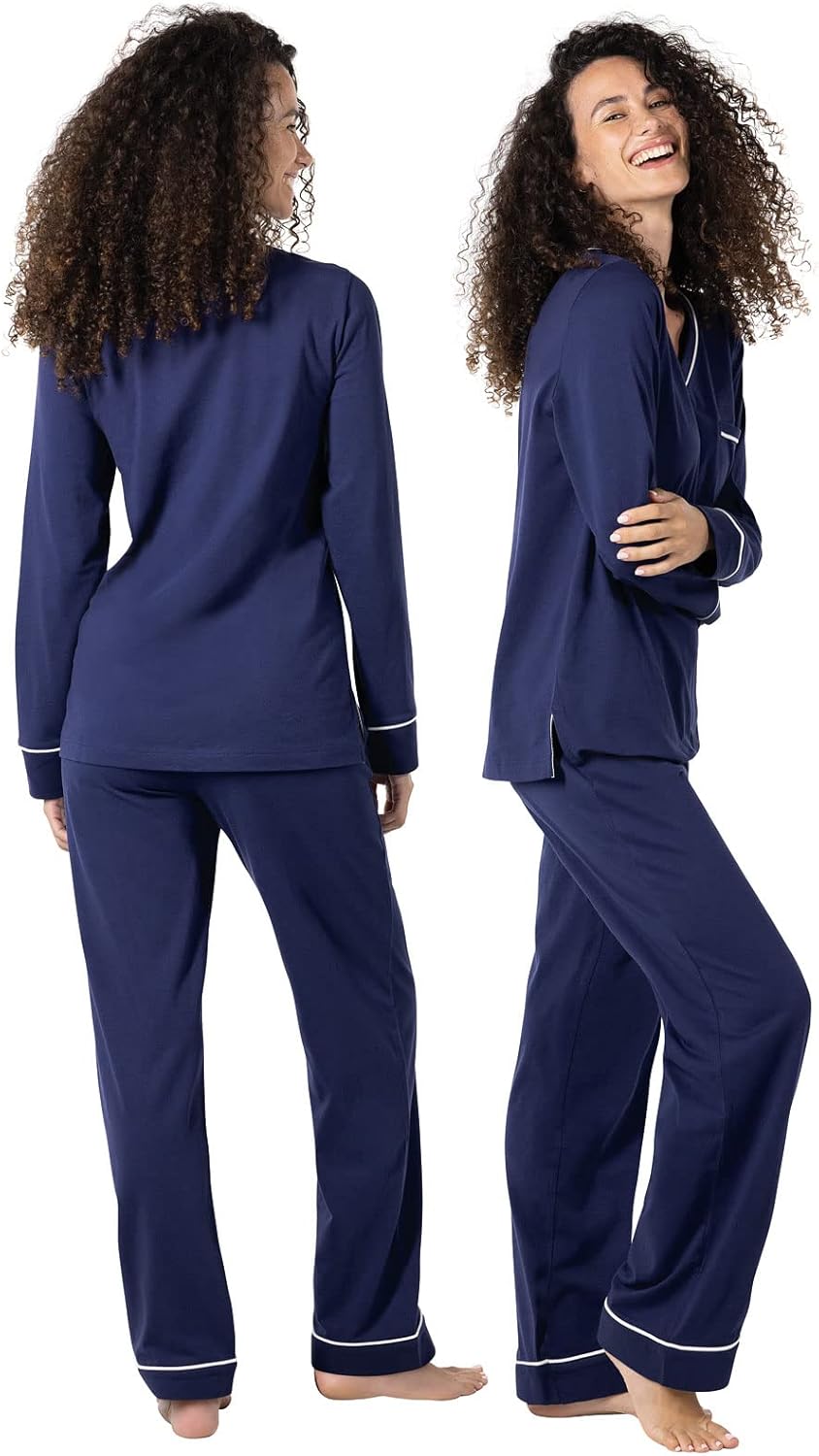 PajamaGram Pajamas For Women - Womens PJ Sets, Pullover Top, 100% Cotton - Image 2