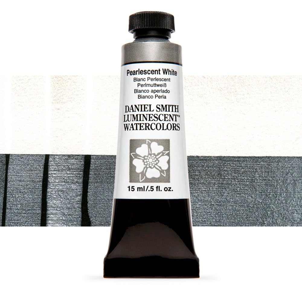 DANIEL SMITH Extra Fine Watercolor Colors High Saturation colours for artist Tube, 15ml, Pearlescent White