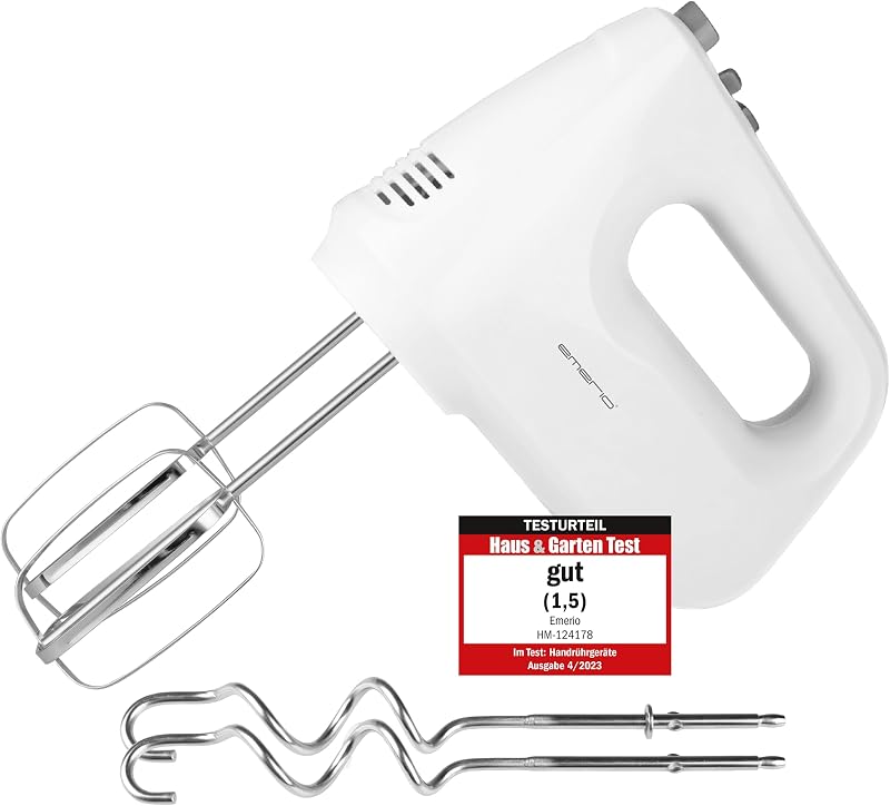 Emerio HM-124178 Elektromos Kézi Mixer 250W 6 Fokozat Turbó Gomb Rozsdamentes Acél