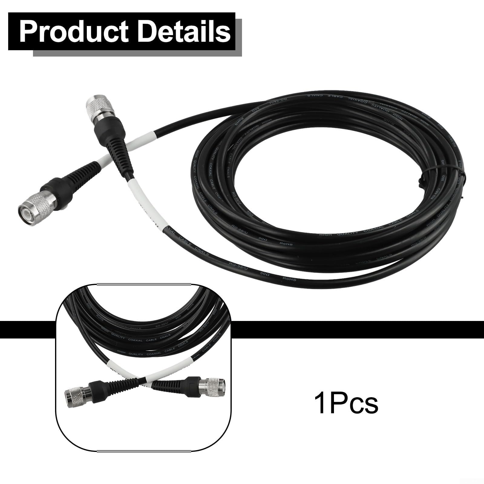 Cavo antenna GPS GNSS con connettori TNC maschio-maschio in plastica stampata a iniezione e opzioni di lunghezza 3 m/5 m per collegamento del segnale a microonde (5 metri)