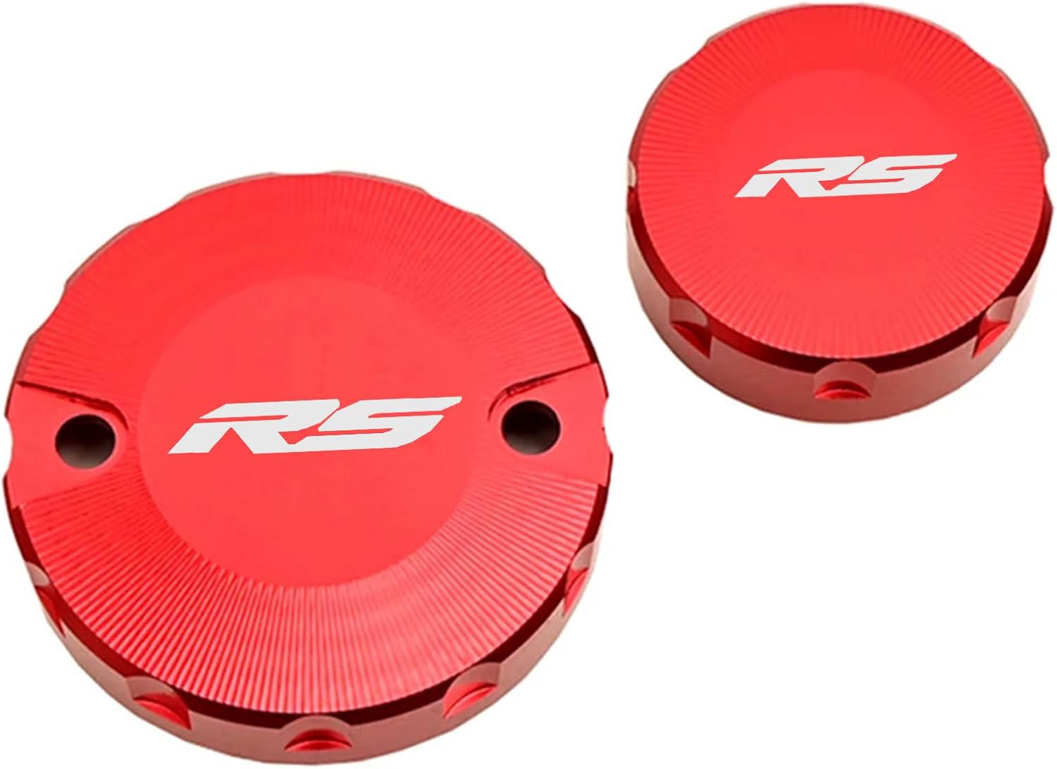 Compatible With 2026 RS660 2025 RS 660 RSV4 R/RR/RF Tuono 660 Tuono V4 1100 RSV 1000 Mille R CNC Motorcycle Rear Front Brake Fluid Reservoir Cover Cap (Red)