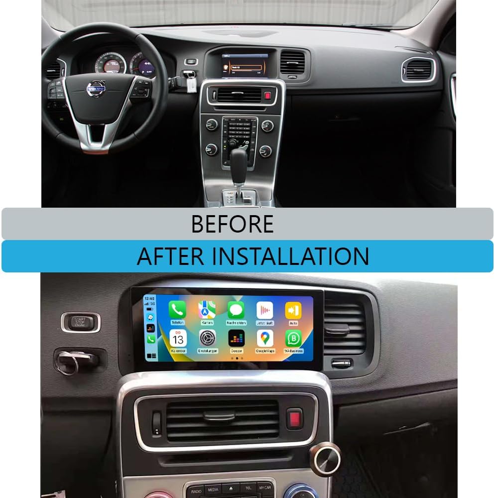 Compatible with: Volvo S60 V60 (15-20) 8.8" Touch Android Navigation GPS Carplay AndroidAuto