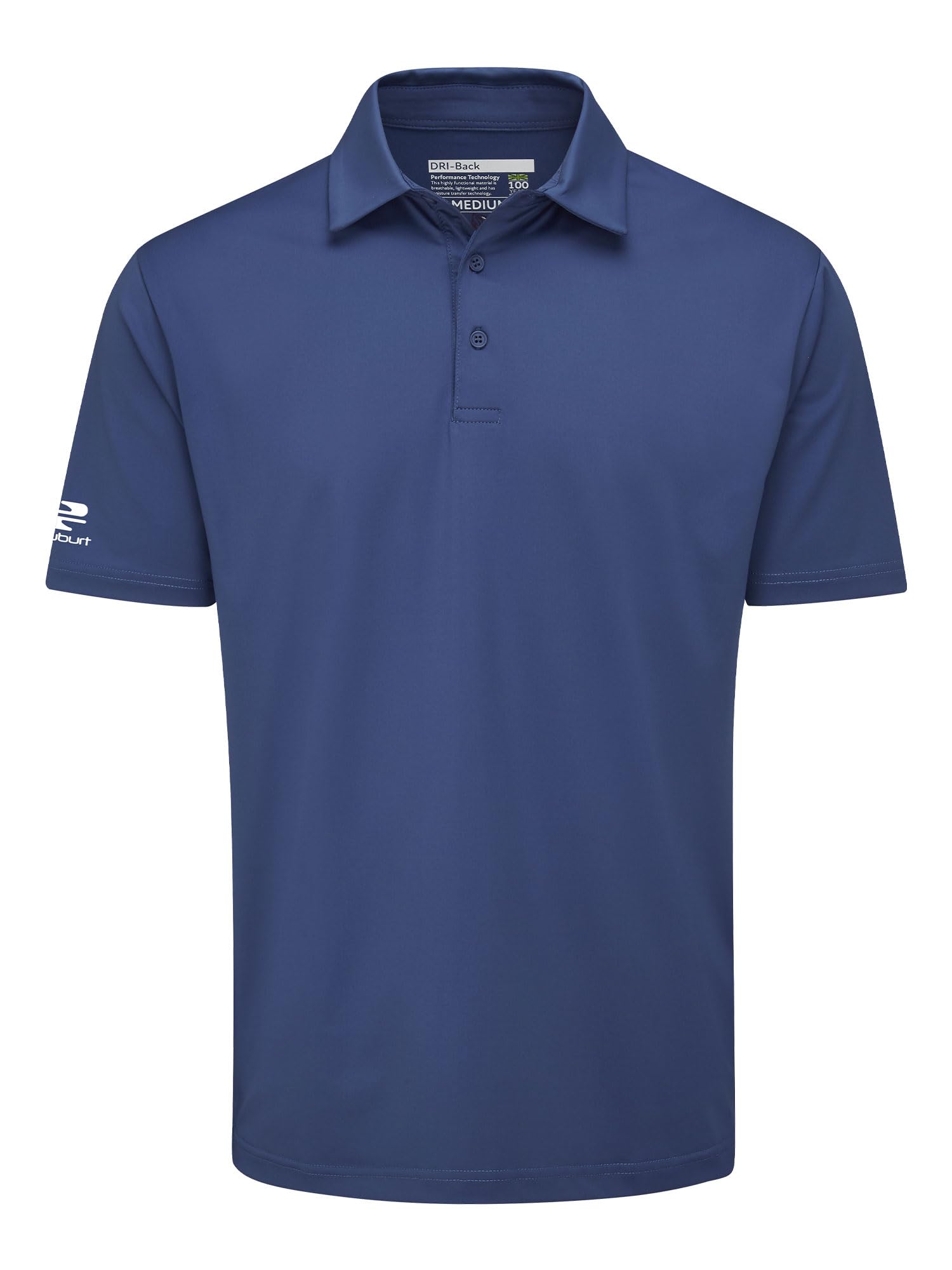 Stuburt Kestrel Men's Golf Classic Fit Short Sleeve Polo Shirt, Mist, Small