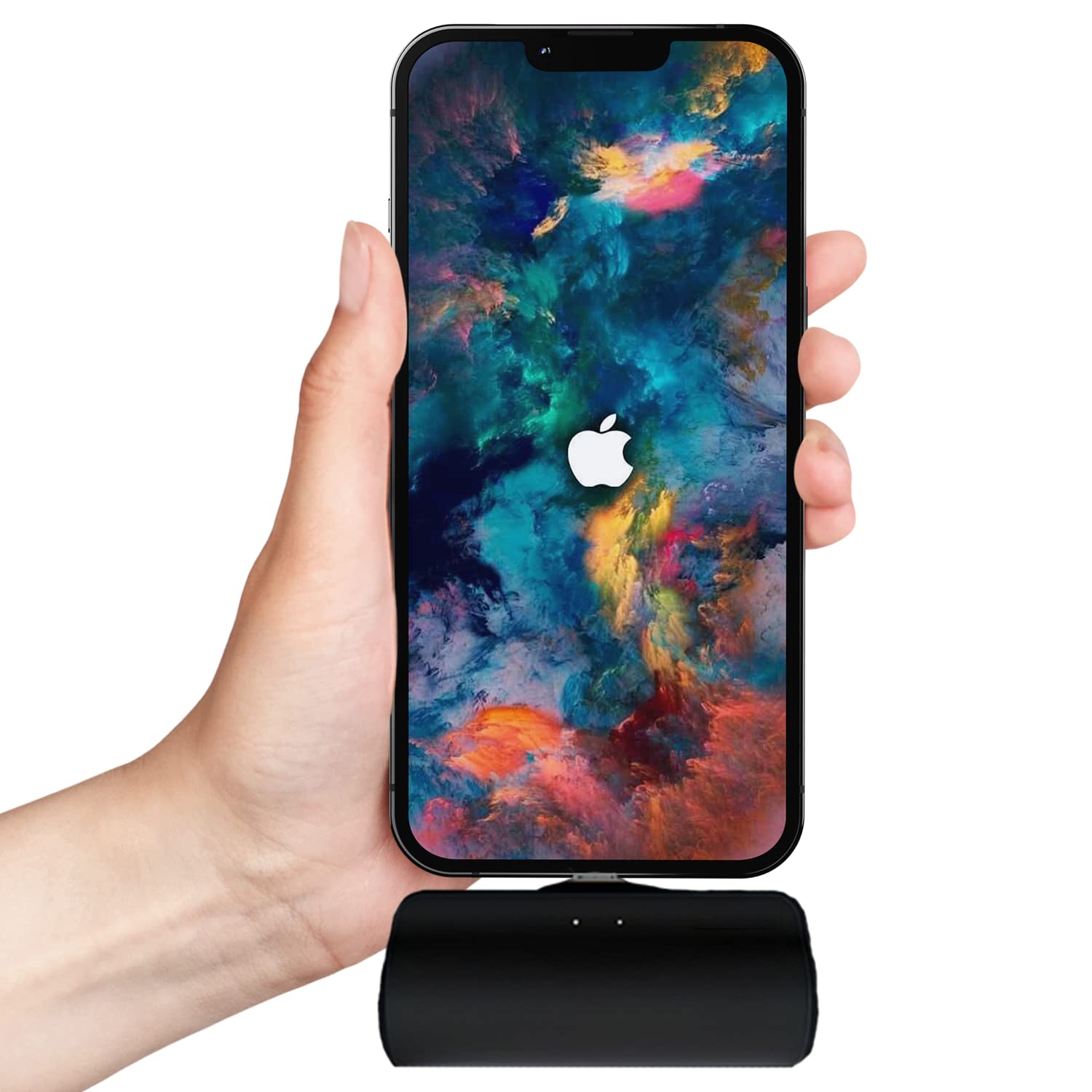 Photo 1 of 2-Pack Be Fox Mini on The go Phone Charger - Powerfull Compact Smartphone Battery (3300mAh) - Wireless Portable Power Bank for iPhone 13,12/12 SE, 11, X/XR, 8/8 Plus (Black)