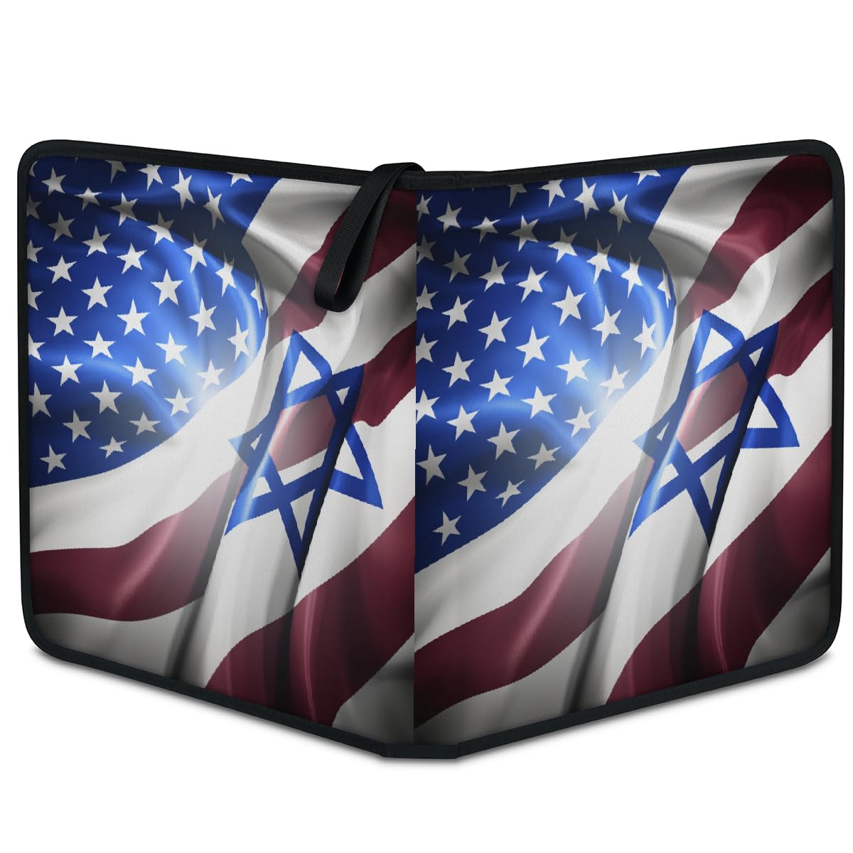 Raccoglitore per carte collezionabili con 4 tasche per il 4 luglio, con bandiera americana, album per carte con motivo bandiera nazionale, con maniche rimovibili, impermeabile, con cerniera, 50 pagine