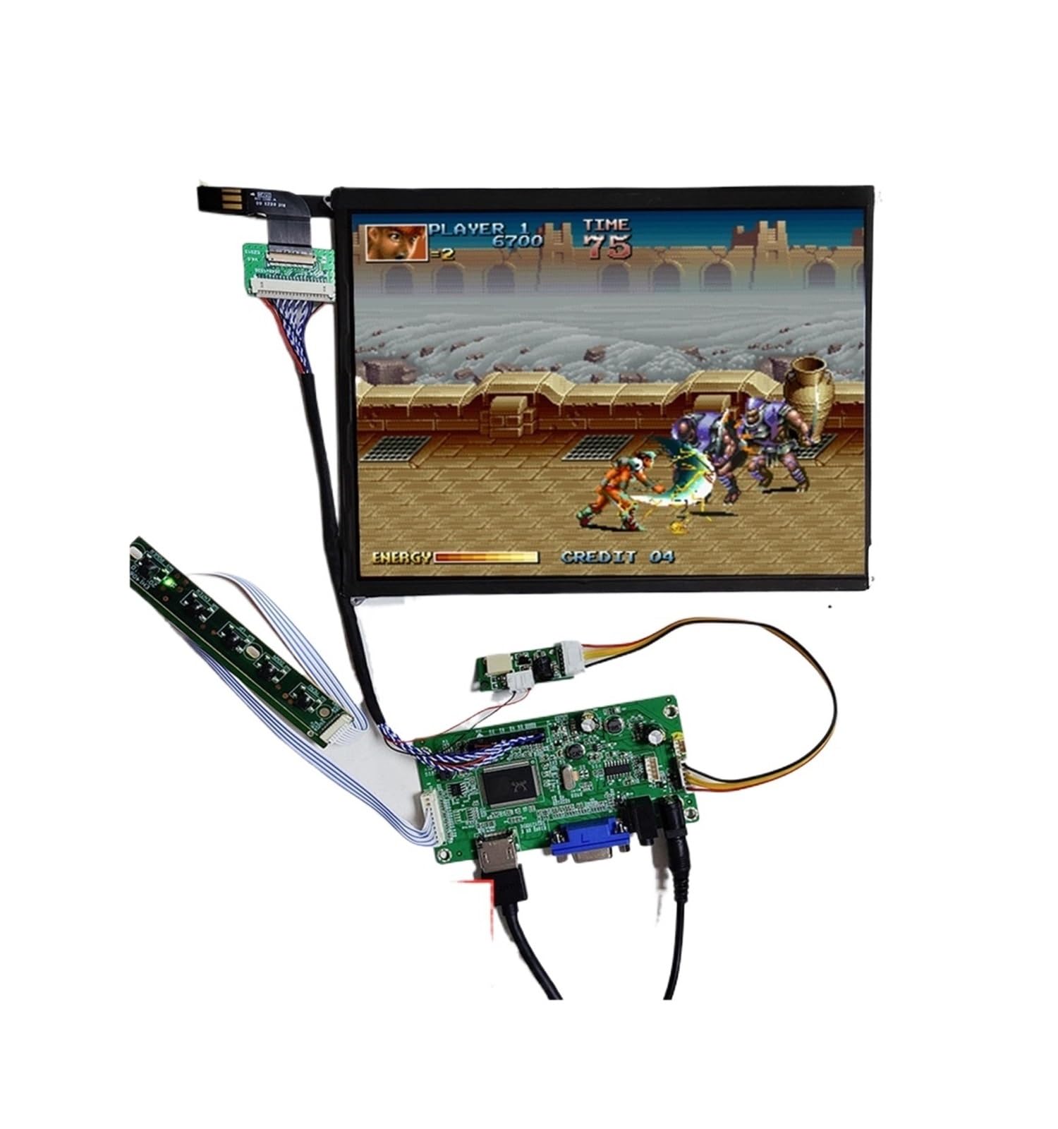 Display Arcade Con Schermo LCD, Compatibile Con Apple IPad3 IPad4 A1416 Kit Driver EDP Da 9,7 Pollici | 2K LP097QX1 LTN097QL01 A1416 LED HDMI + VGA Scheda driver controller Kit driver EDP(USB C BOARD SHELL)