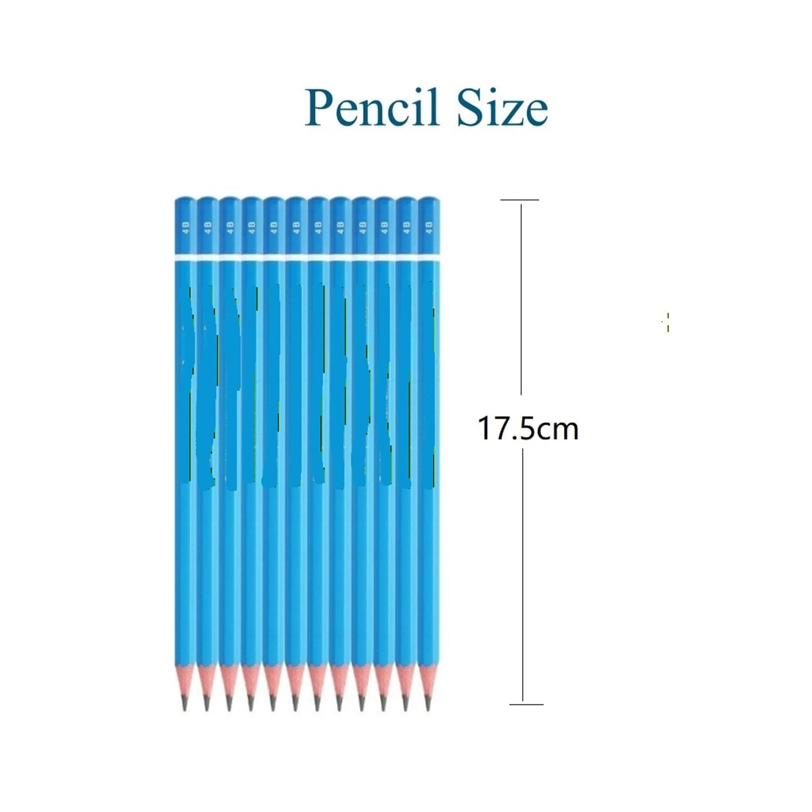 24PCS4BPENCIL Skizzenstift, Schwarze Mine for Skizzieren und Schattieren