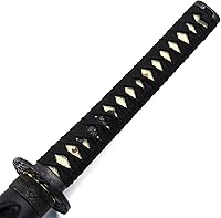 Vista 3 de Snake Eye Tactical Espada afilada samurái hecha a mano clásica espada pesada de arte marcial real Negro