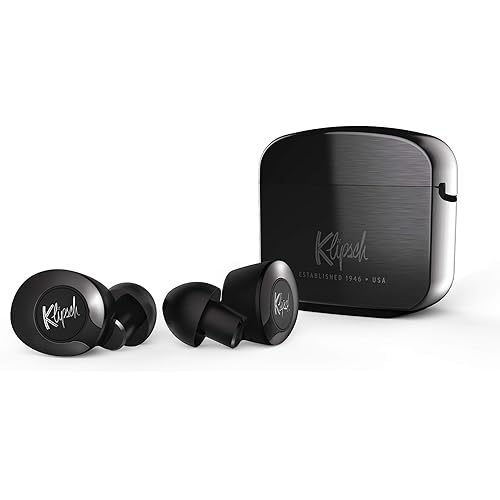Klipsch T5 II Active Noise Cancelling ANC True Wireless Earphones in Gunmetal with AI Hands-Free Operation, Bluetooth 5.0, Best Fitting Earbuds with Patented Comfort, and a Wireless Charging Case