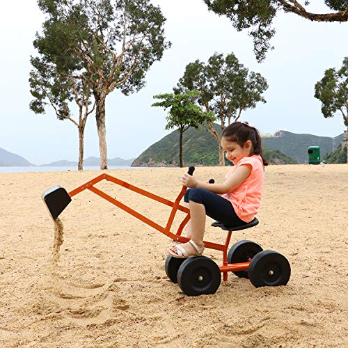 Albott Ride On Sand Digger Excavator Toys Working Crane With 8 Inches Wheels And 360° Rotation Seat Outdoor Kids Sandbox #TOP1