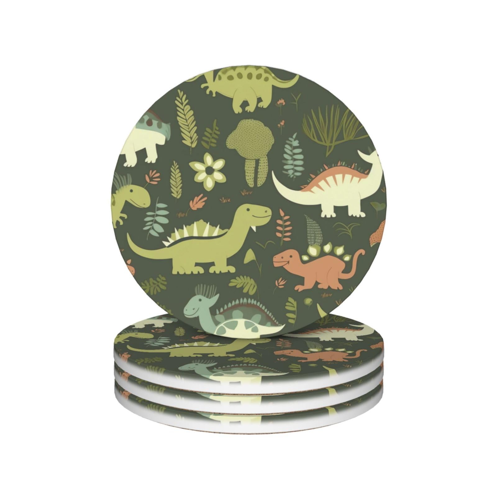 Dessous de verre dinosaures pour des apéritifs conviviaux sans taches