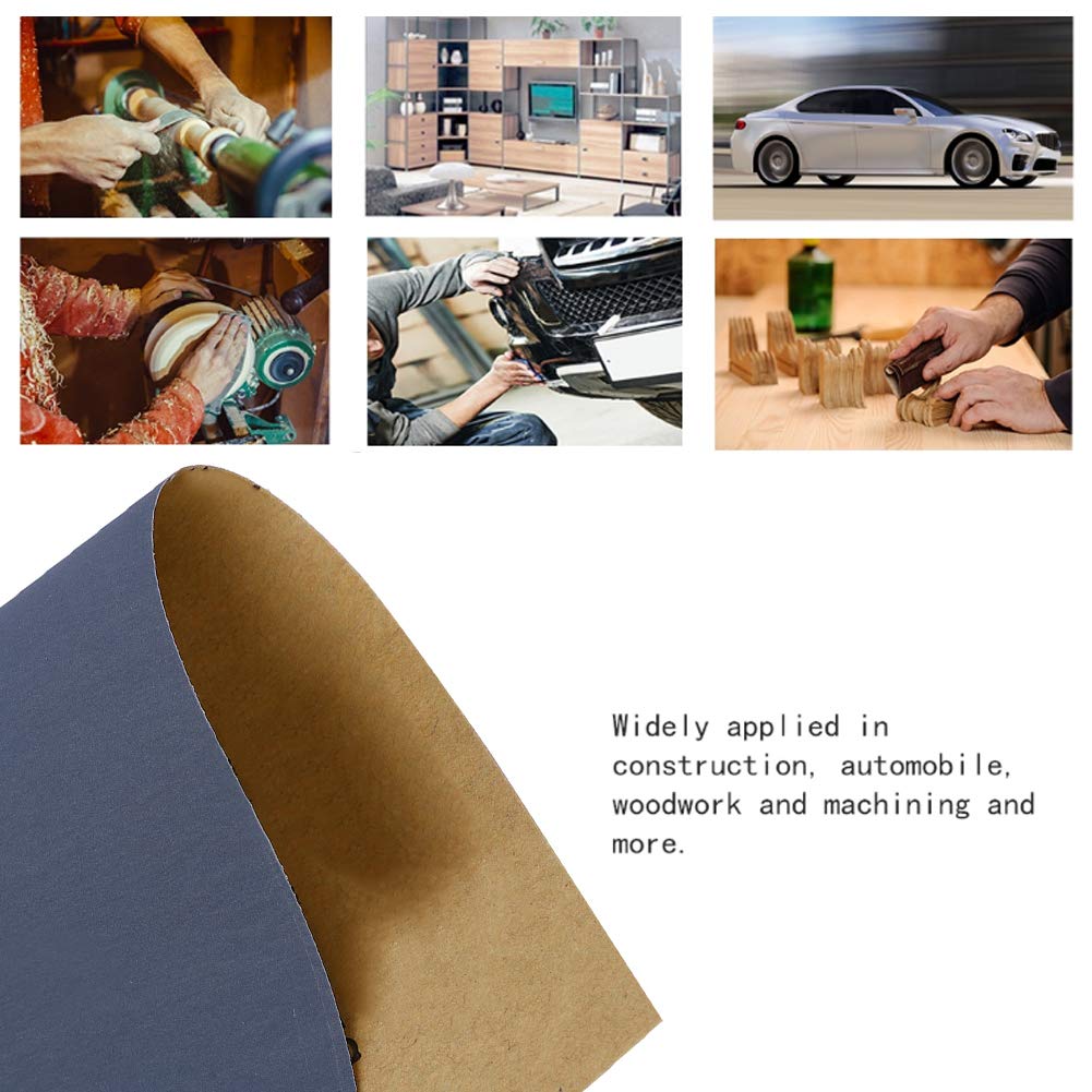 Carta vetrata P1000, grana al carburo di silicio, 100 pezzi, 1280 g, per legno, metallo, lucidatura automobilistica e progetti artigianali