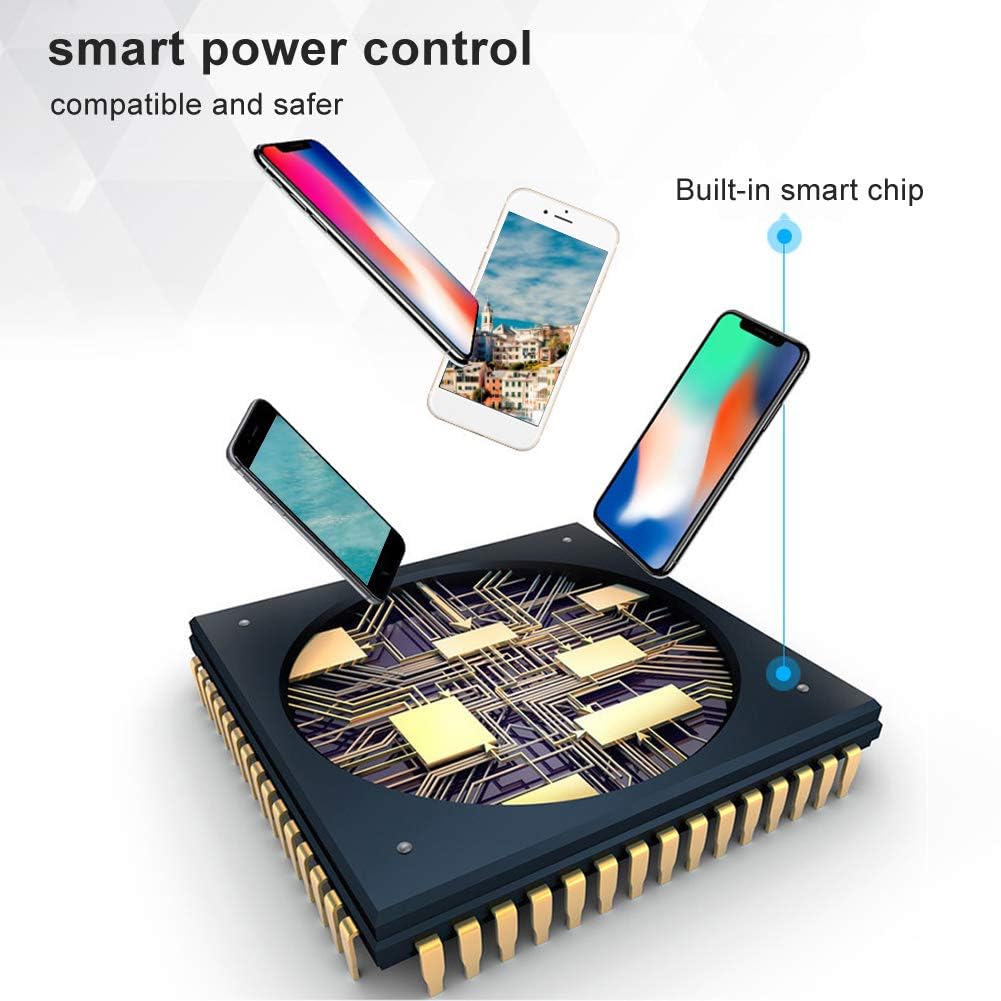 Dpofirs USB-Verlängerungskabel, 4 Anschlüsse USB-Handy-Schnellladegerät, universeller 3A-Kabelladegerät-Desktop mit Schaltkreisschutz für Büros, Familien, Geschäftsreisen(Schwarz)