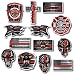 Mega Variety Pack of 10 Thin Red Line Firefighter Fire Department Fire Truck Red Lives Matter Decal Sticker Car Truck RLM(10 Pack)