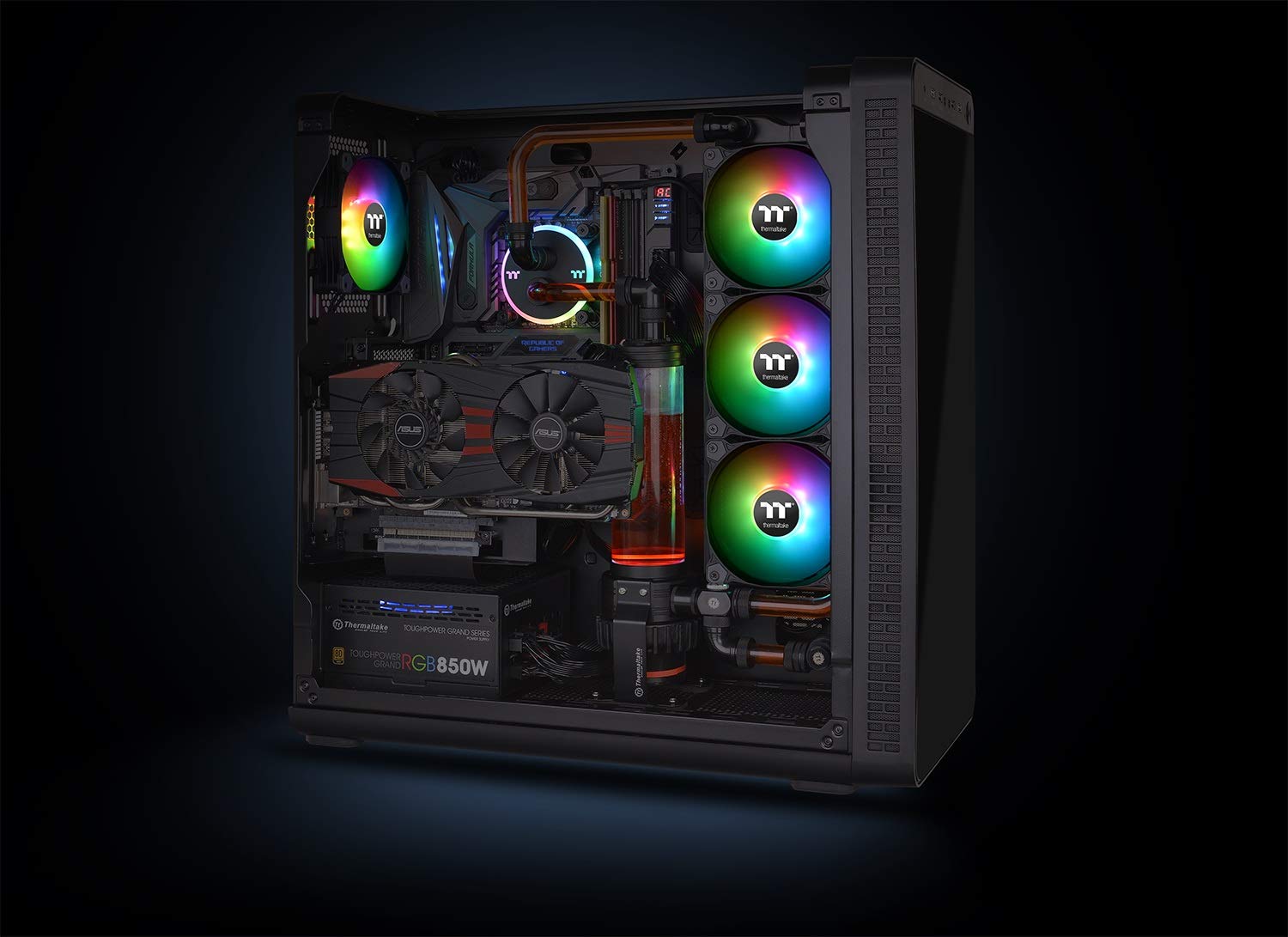 Thermaltake CL-F080-PL14SW-A Radiator Fan TT per PC con Lame di Compressione e Cuscinetto Idraulico, Nero