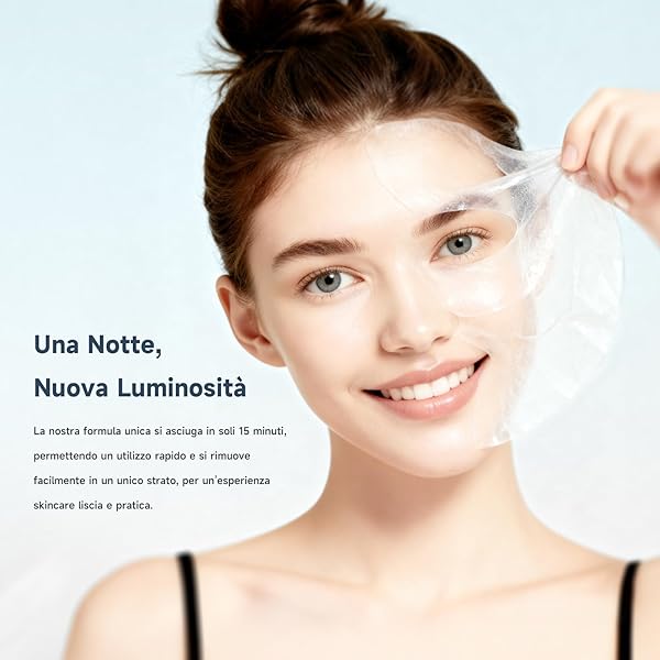 Collagen Night Peel-Off Face Mask 75 ml Moisturizing Anti-Wrinkle Improves Elasticity and Glowing Skin with Brush - 4