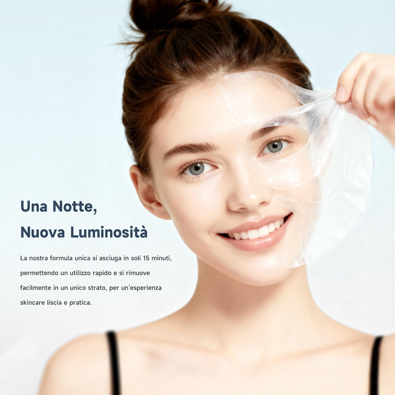 Collagen Night Peel-Off Face Mask 75 ml Moisturizing Anti-Wrinkle Improves Elasticity and Glowing Skin with Brush - 5