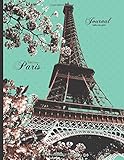  Eiffel Tower, Paris Journal - Bullet Dot Grid: Vintage Design 8.5 x 11 Notebook, Teal, Black And Brown (Vintage Notebooks To Write In)
