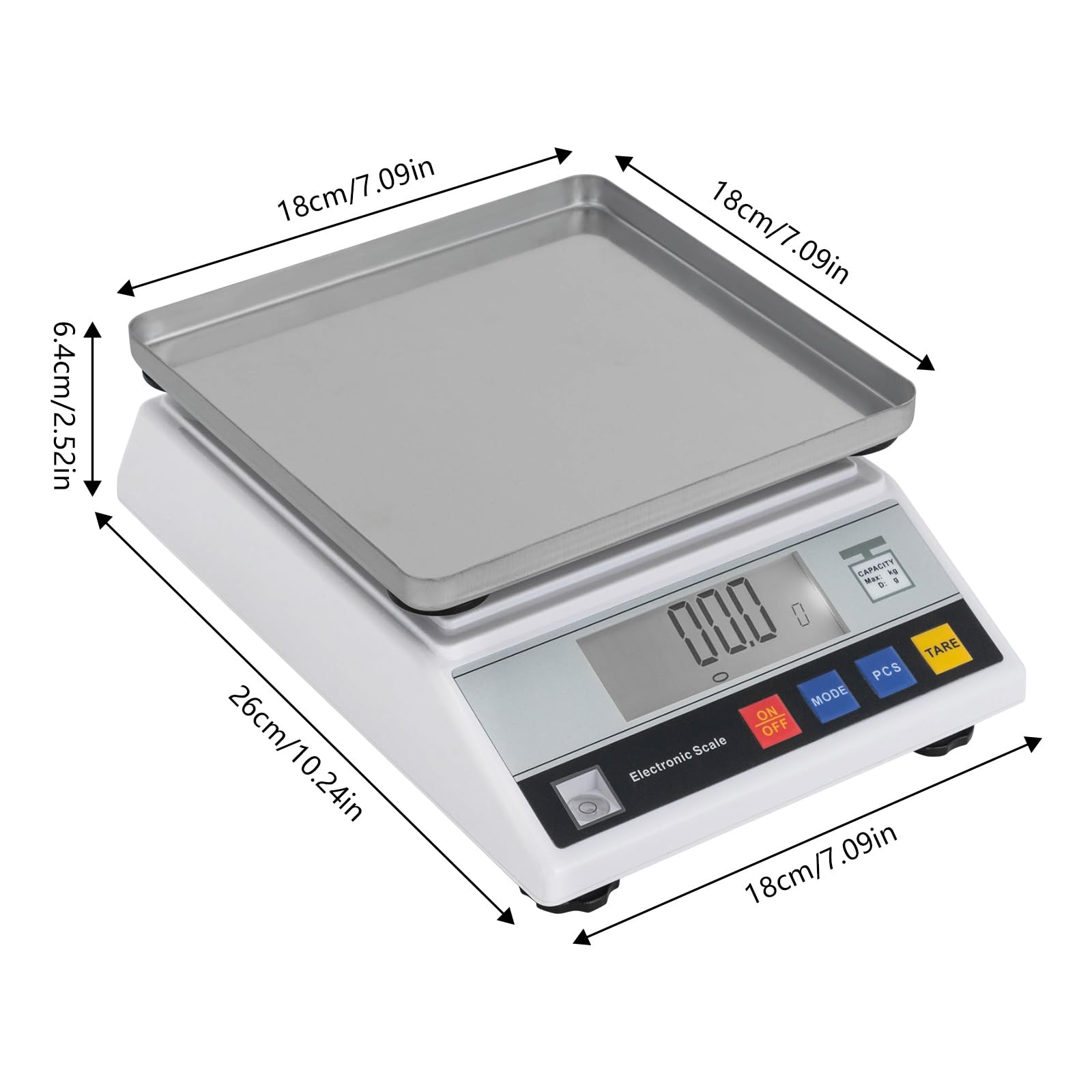 Bilancia di precisione, 10 kg, 0,1 g, ad alta precisione, digitale, per analisi di laboratorio, per gioielli, milligrammo, peso di calibrazione per sostanze chimiche, erbe, metalli preziosi, piccoli