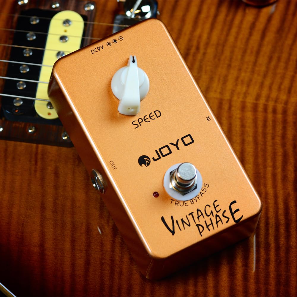 JOYO Vintage Phase Effect Pedal ricrea splendidamente i classici suoni Phaser degli anni '70 per effetti di chitarra elettrica - True Bypass (JF-06)