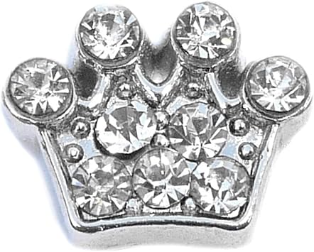 Crown with Clear Accents Floating Locket Charm