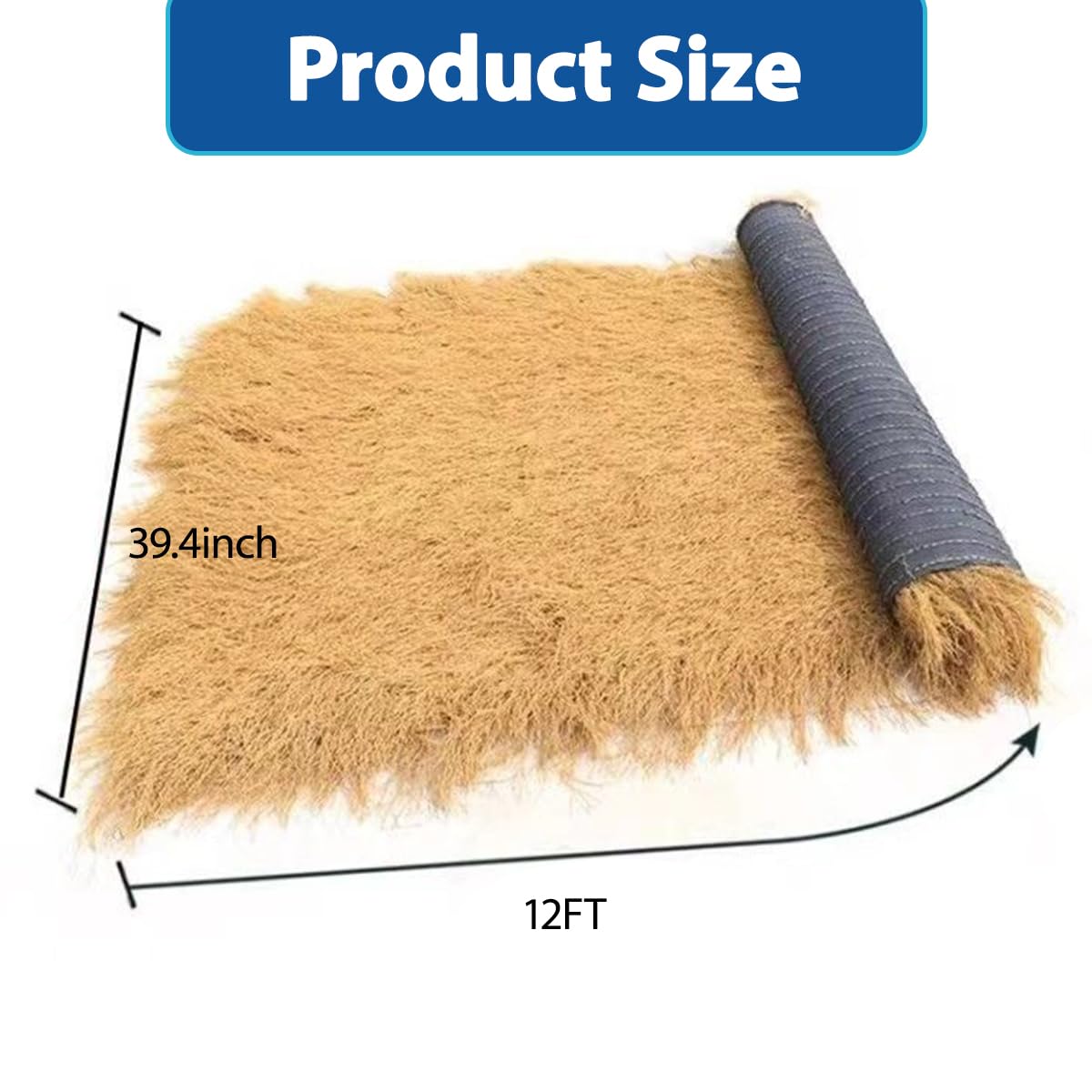 Sztuczna trawa strzecha w rolce 1 m x 10 m (99 cm x 830 cm) - żółta trawa tropikalna na patio, dekoracja ogrodowa, rękodzieło, bar na plaży, chaty, strzecha i dekoracje imprezowe