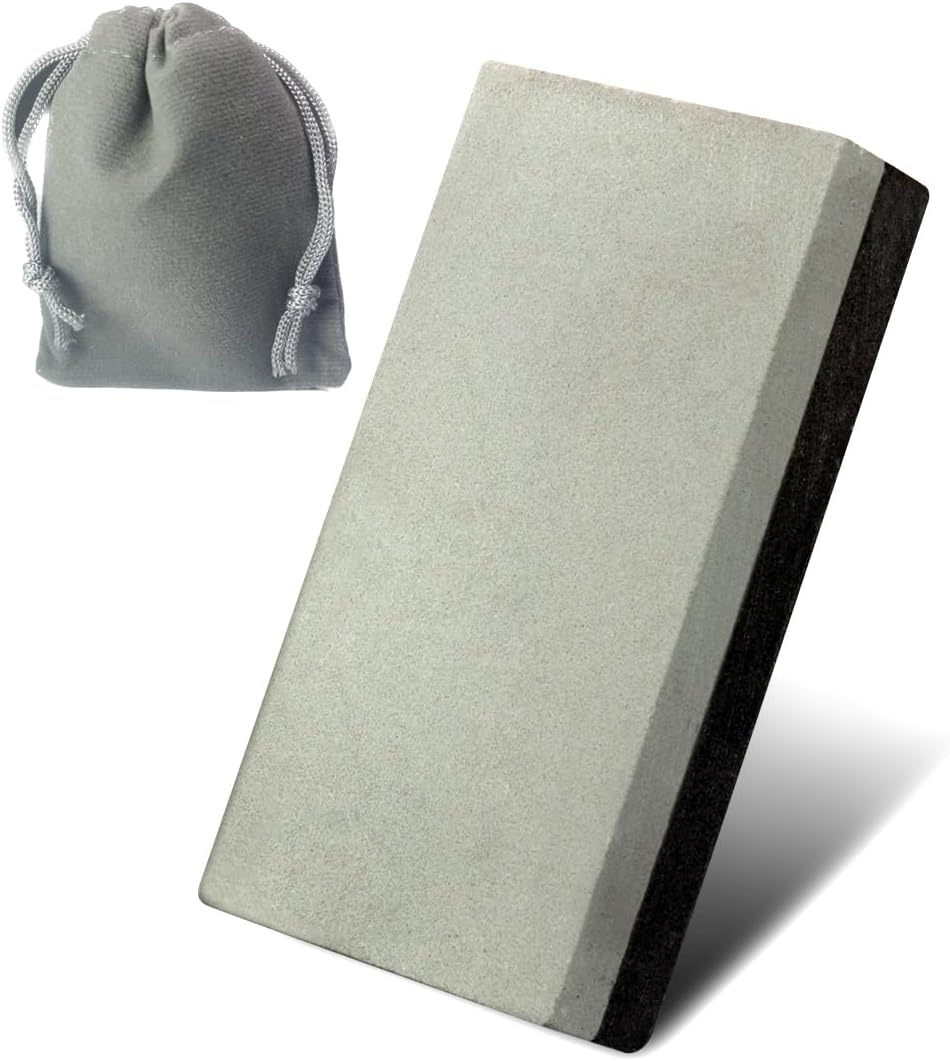 1PC Small Sharpening Stone Dual Sided 400#/800# Combination Pocket-sized Whetstone, Rough Grinding Silicon Carbide/Boron Carbide Stone(1.97x0.98x0.39inch)