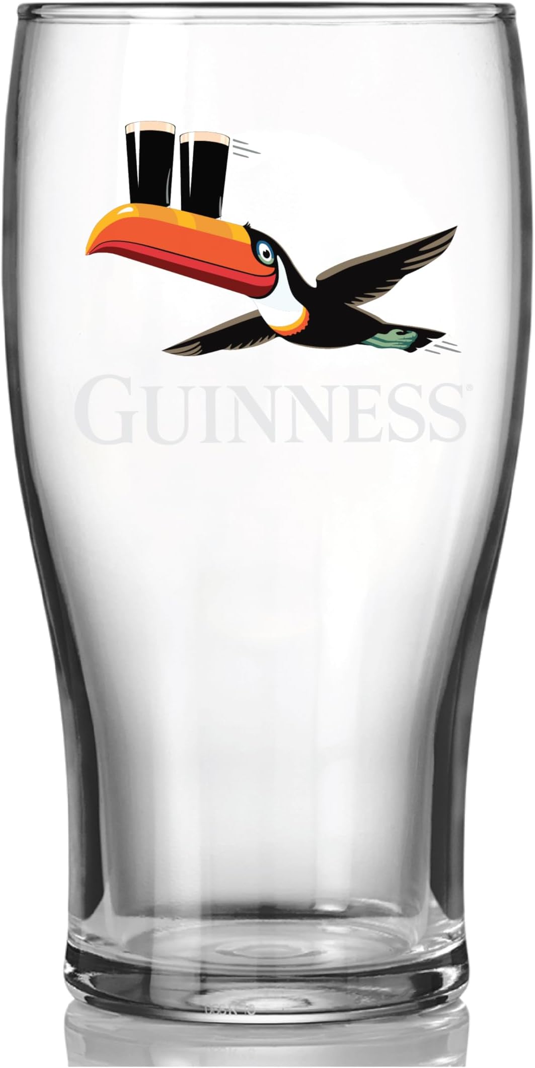 Guinness 20oz Tulip Glass Gilroy Flying Toucan | Official Mercahndise Vintage Design โ Irish Pub Barware