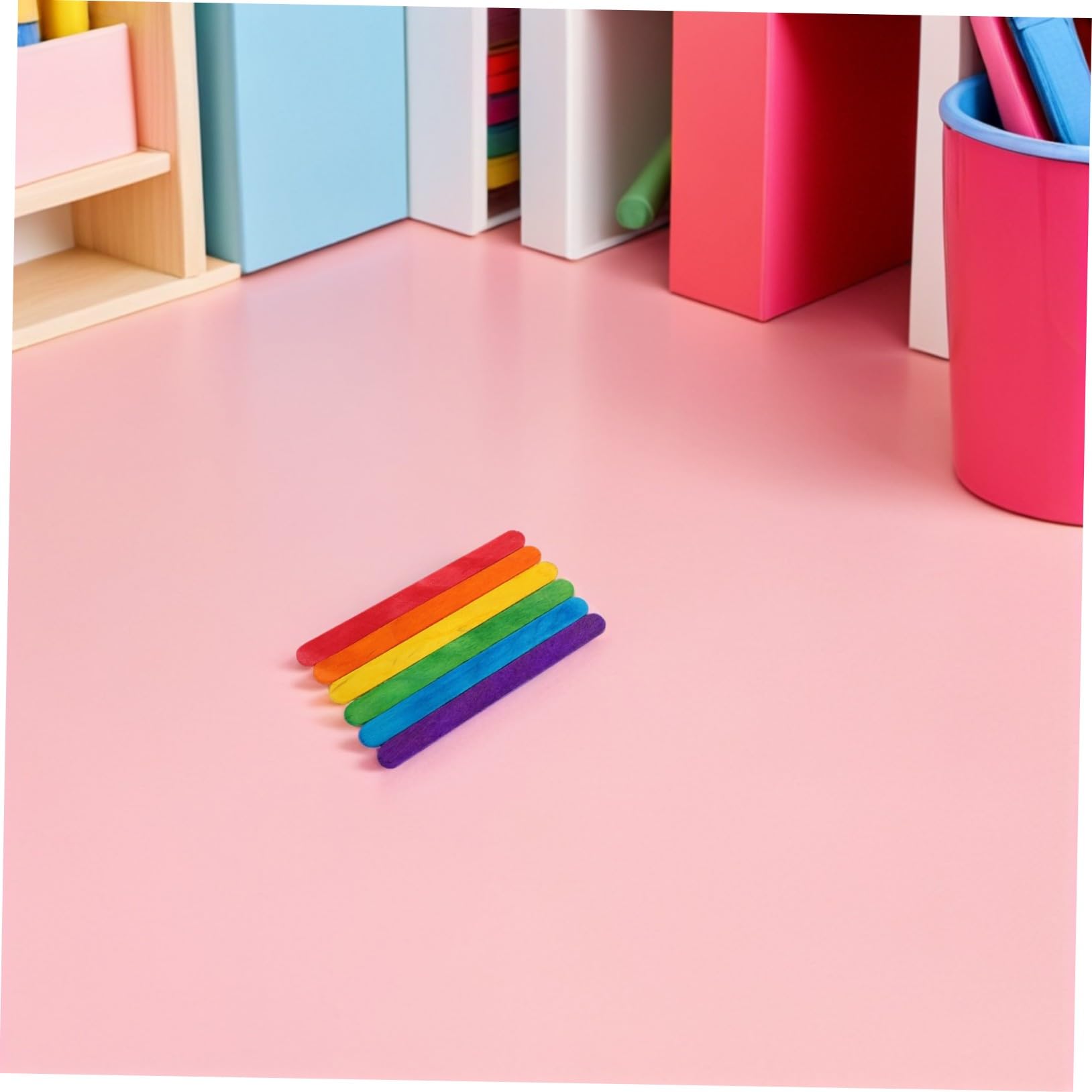 iplusmile 500 Palitos de Madera para Manualidades, Palos de Helado Reutilizables, Varillas para Arte y Cocina, Herramientas para Niños y Escuelas