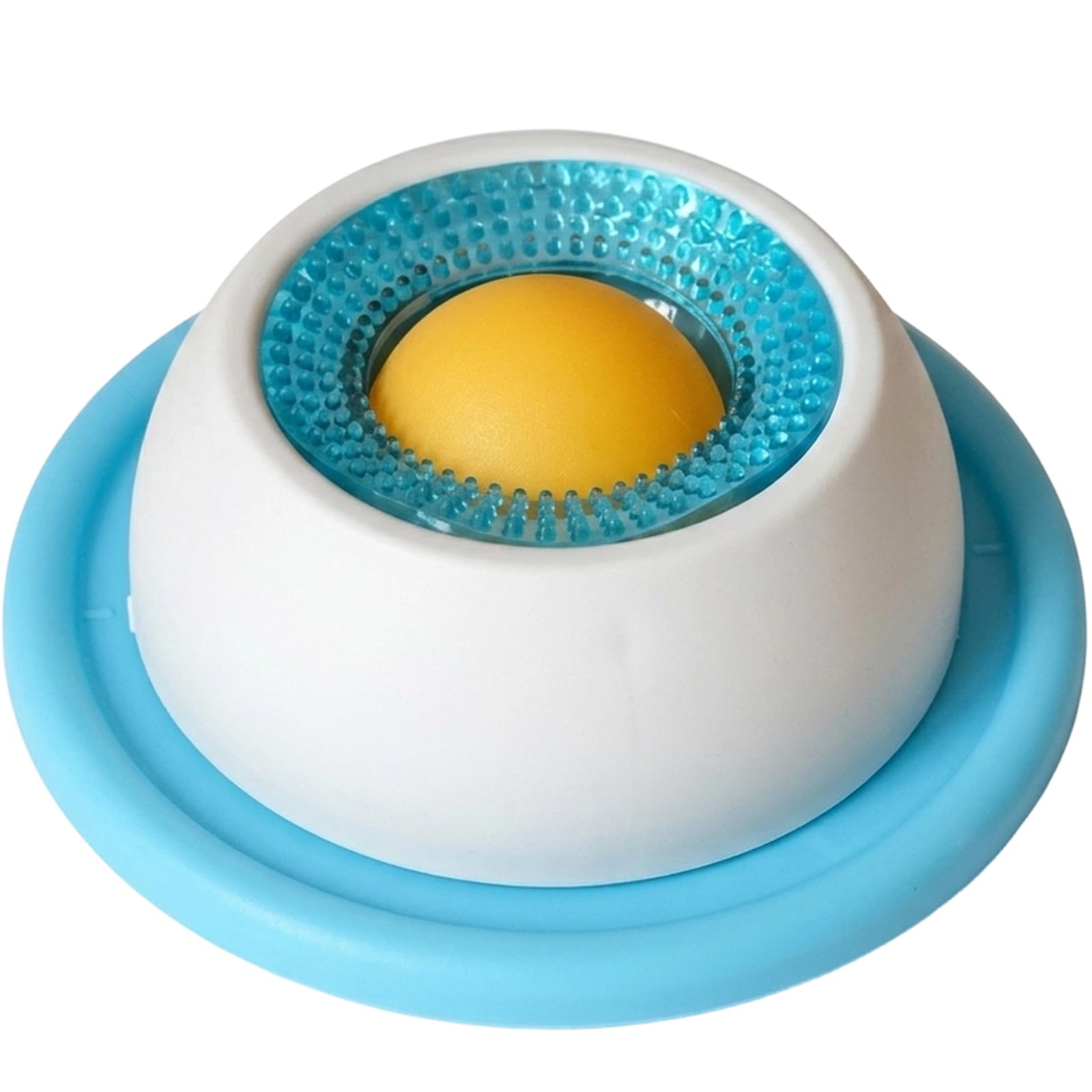 Dog Lick Bowl with Ball, Interactive Slow Feeder for Dogs, Enrichment Lick Toy for Calming Support, Blue Licking Bowl for Canine Feeding and Mental Stimulation