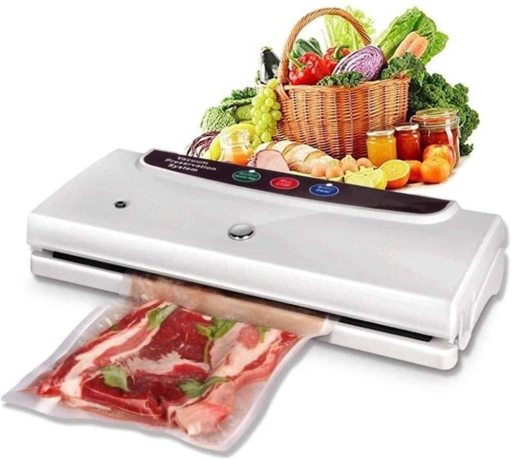 Sellador de Bolsas Selladora al Vacio Envasador al Vacío Máquina de Sellado al vacío Liviana, Máquina automática de Almacenamiento de Granos, Indicador LED Diseño Compacto Hogar Cocina Comercial