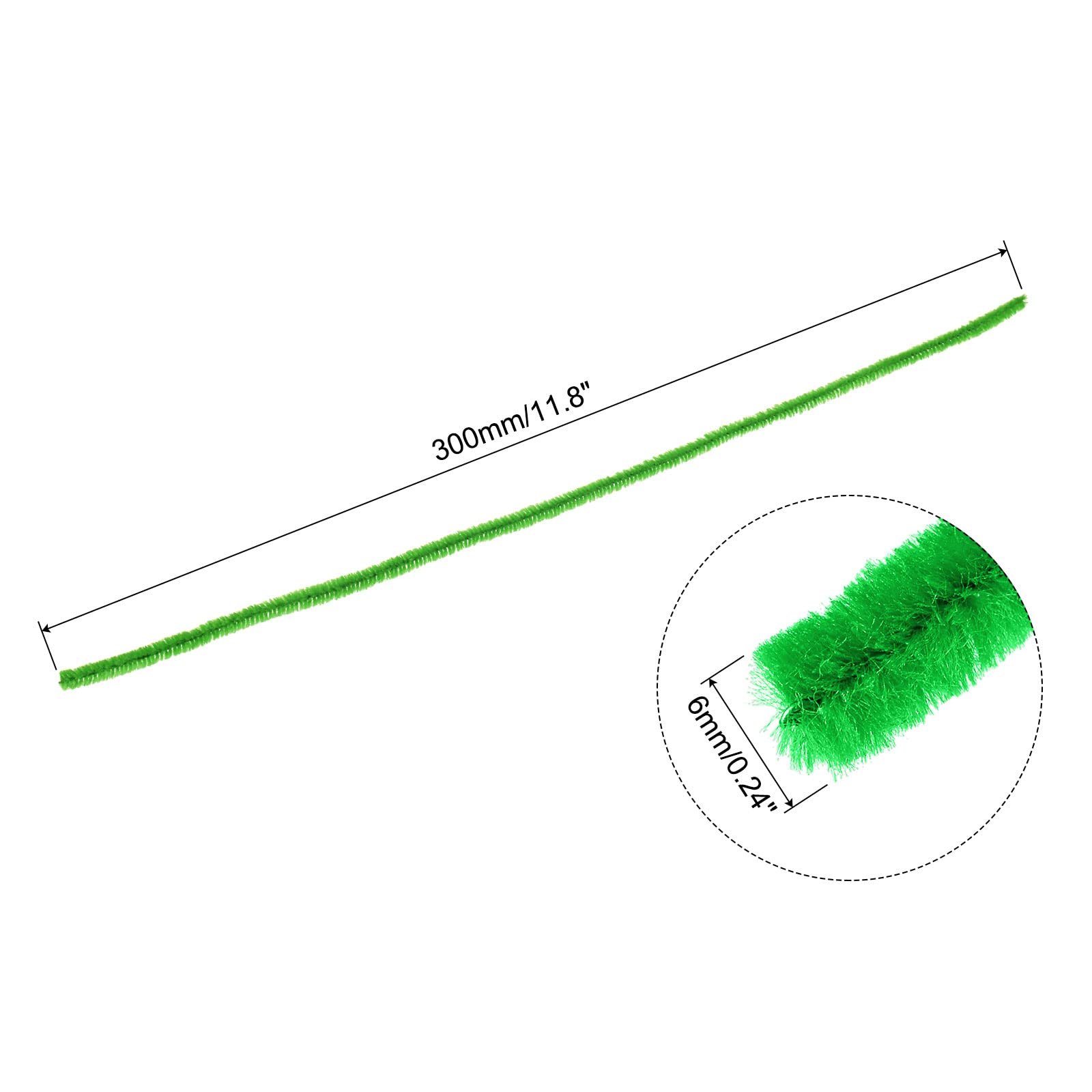 Fil Chenille Vert Sourcing Map Pipe Nettoyants Chenille Tiges 30cm/12 Pouce Pour Bricolage Art Créatif Artisanat Décorations, Vert Paquet 100 Cure Pipe Vert