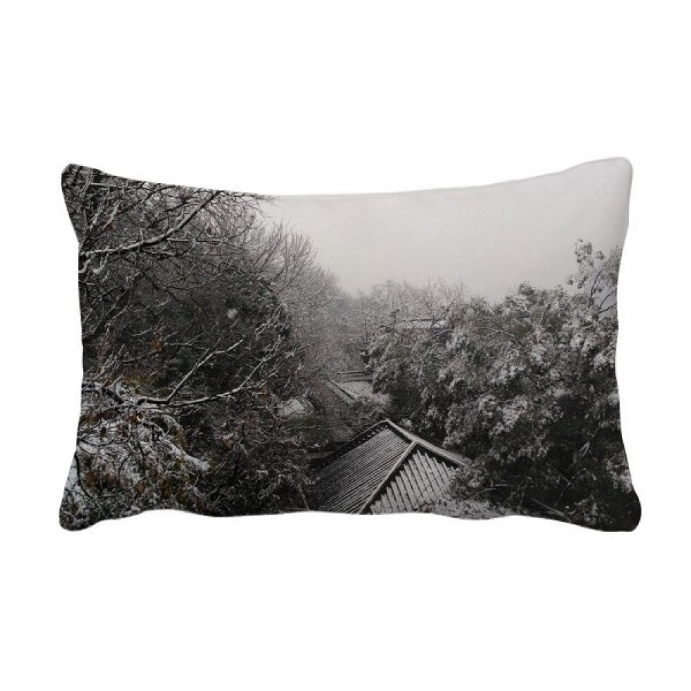 Coussin de canapé scène de neige multicolore pour confort lombaire et décoration maison