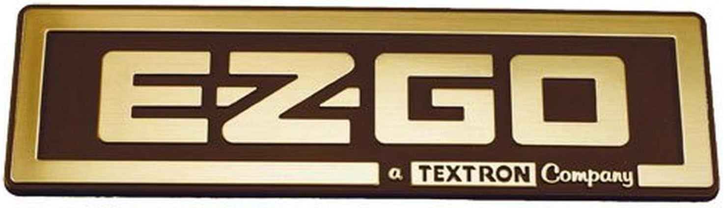 EZGO 71037G02 Gold Nameplate EZGO/A Textron Company