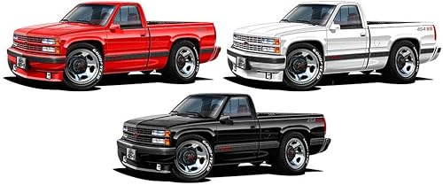 Miniatura 2 de 1990 Silverado C1500 SS 454 - Calcomanía de pared de camión de 3 pies de largo (36 pulgadas de largo) vinilo reutilizable, movible, divertidas
