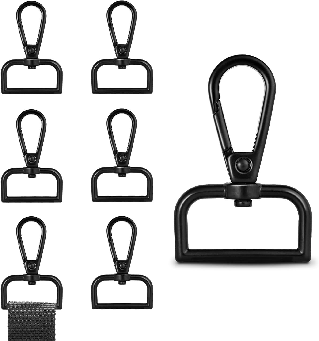 8pcs 1 Inch Metal Swivel Snap Hooks, Lobster Claw Clasps for Purse Hardware Bag Making Lanyard Keychains Hooks Assorted Color