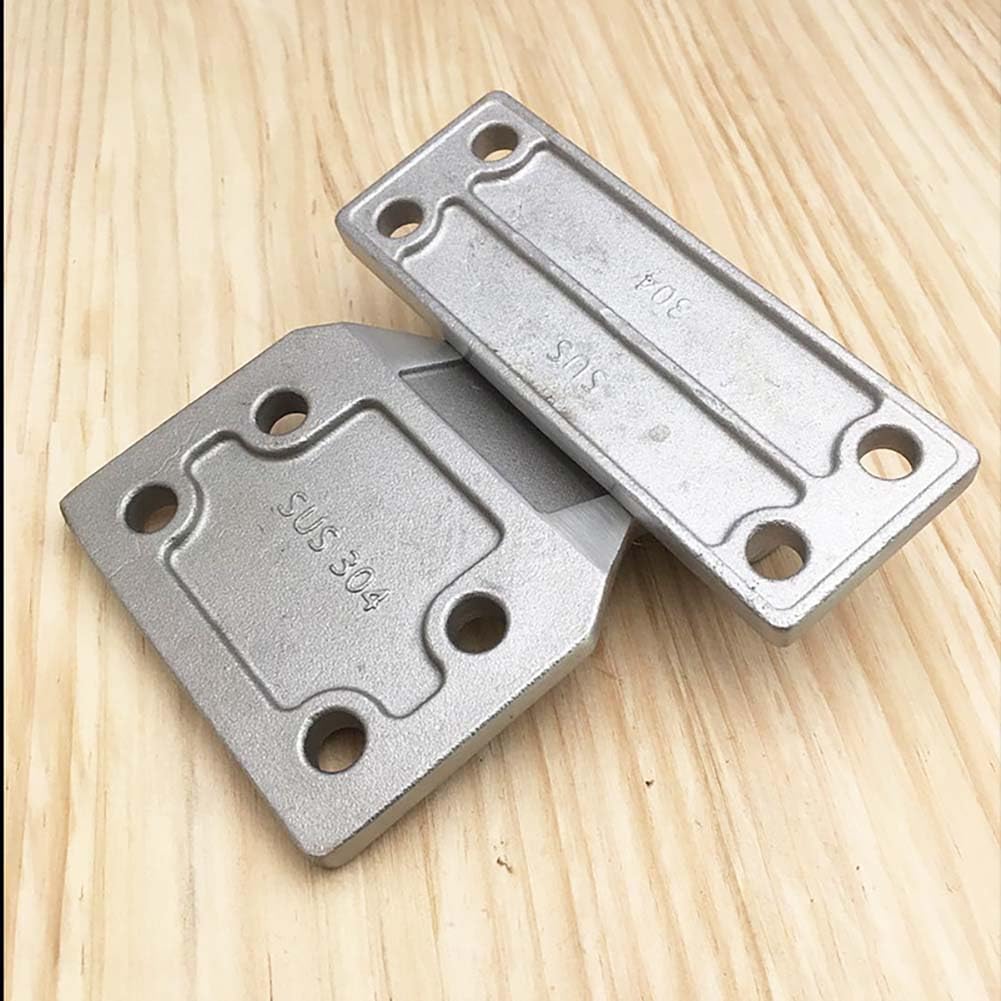 2 Piezas Industrial Bisagras para Servicio Pesado Bisagras De Puerta 4 Pulgadas Espesado Cepillado Bisagra De Acero Inoxidable (110x108x7mm)