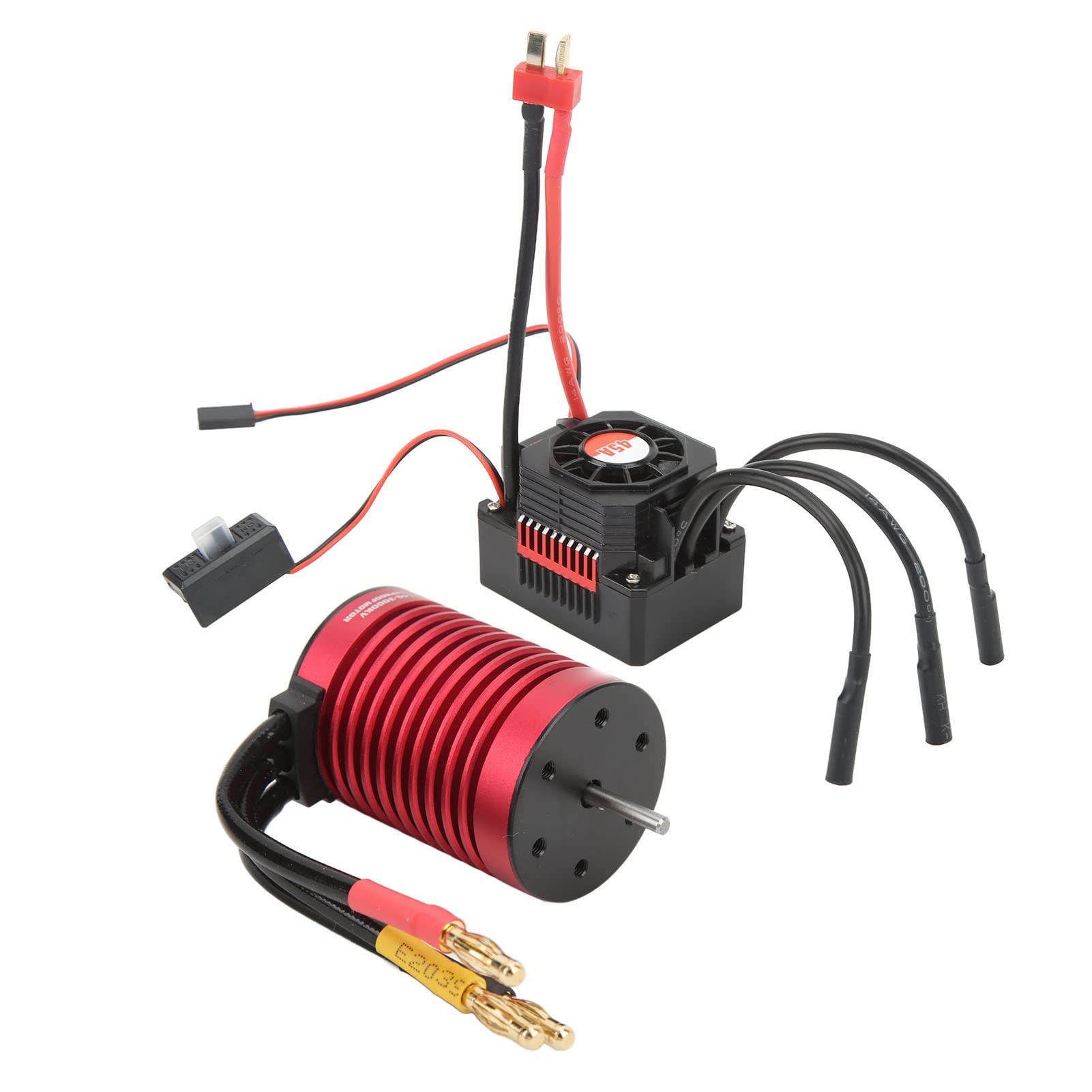 Changor Bezszczotkowy Silnik RC ESC Combo Wysoki Moment Obrotowy 3000KV Aktualizacja Zamienna dla Pojazdów Bezszczotkowych 1/10 Stop Aluminium