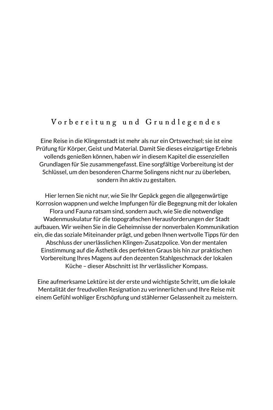 Solingen: Klingen, Klischees und die Angst, sich beim Sightseeing zu schneiden. Der erfundene Reiseführer