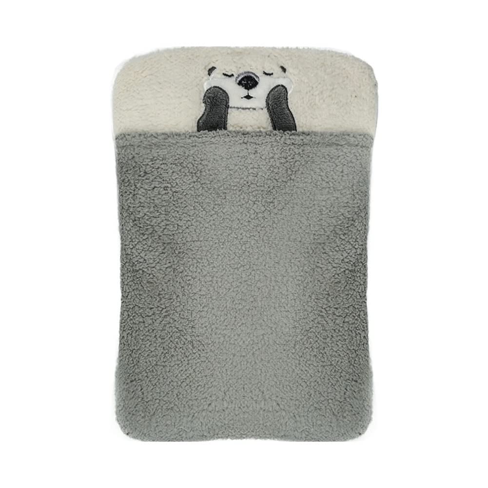 Bolsa de Agua Caliente Botella de Agua Caliente Bolsa de Agua Caliente Recargable Calefacción portátil Alivio del Dolor con la Cubierta de Lana Desmontable Reutilizable