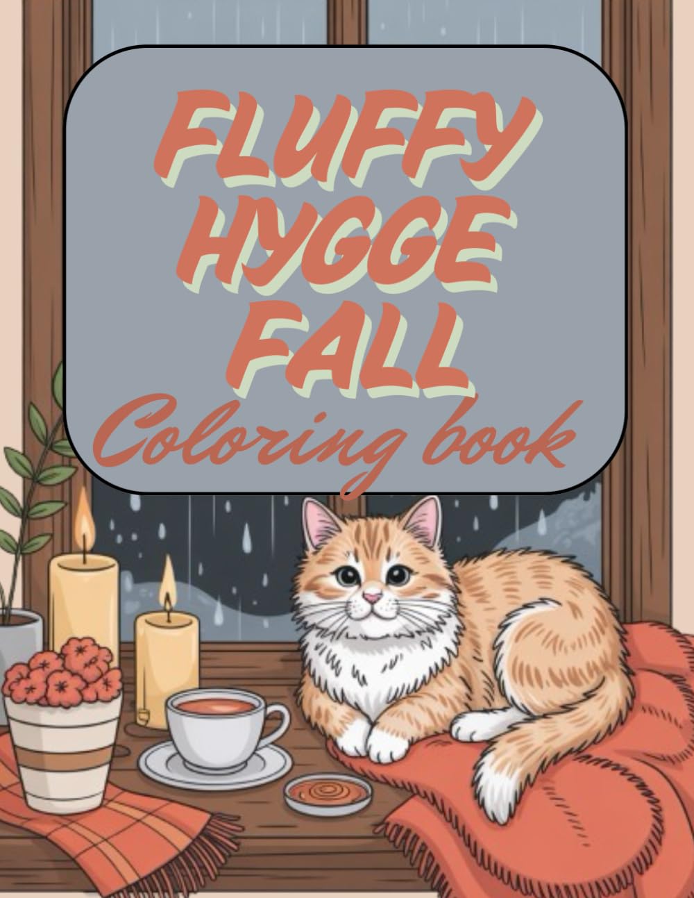 Fluffy hygge cozy fall part 2: Coloring book for adults and kids