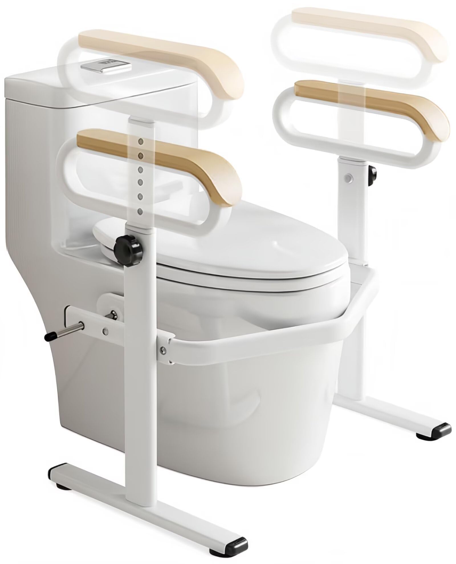 Amazon.co.jp: TUIYIDUO トイレ用手すり 立ち上がり補助手すり 6段高さ