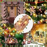 Christmas Decoration, Dolls House Christmas Tree, Colorful Mini Dolls House Accessories, Miniature Gnome Accessories for Dollhouse Christmas Tree Garland Furniture Decoration (2m) - Image 4