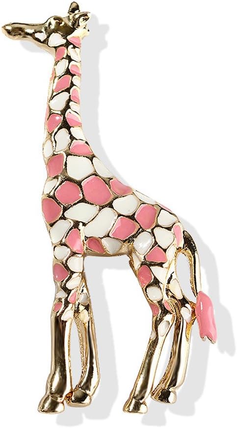 AOCHEEEnamel Giraffe Brooch for Women Girls Cute Animal Brooch Pin Jewelry