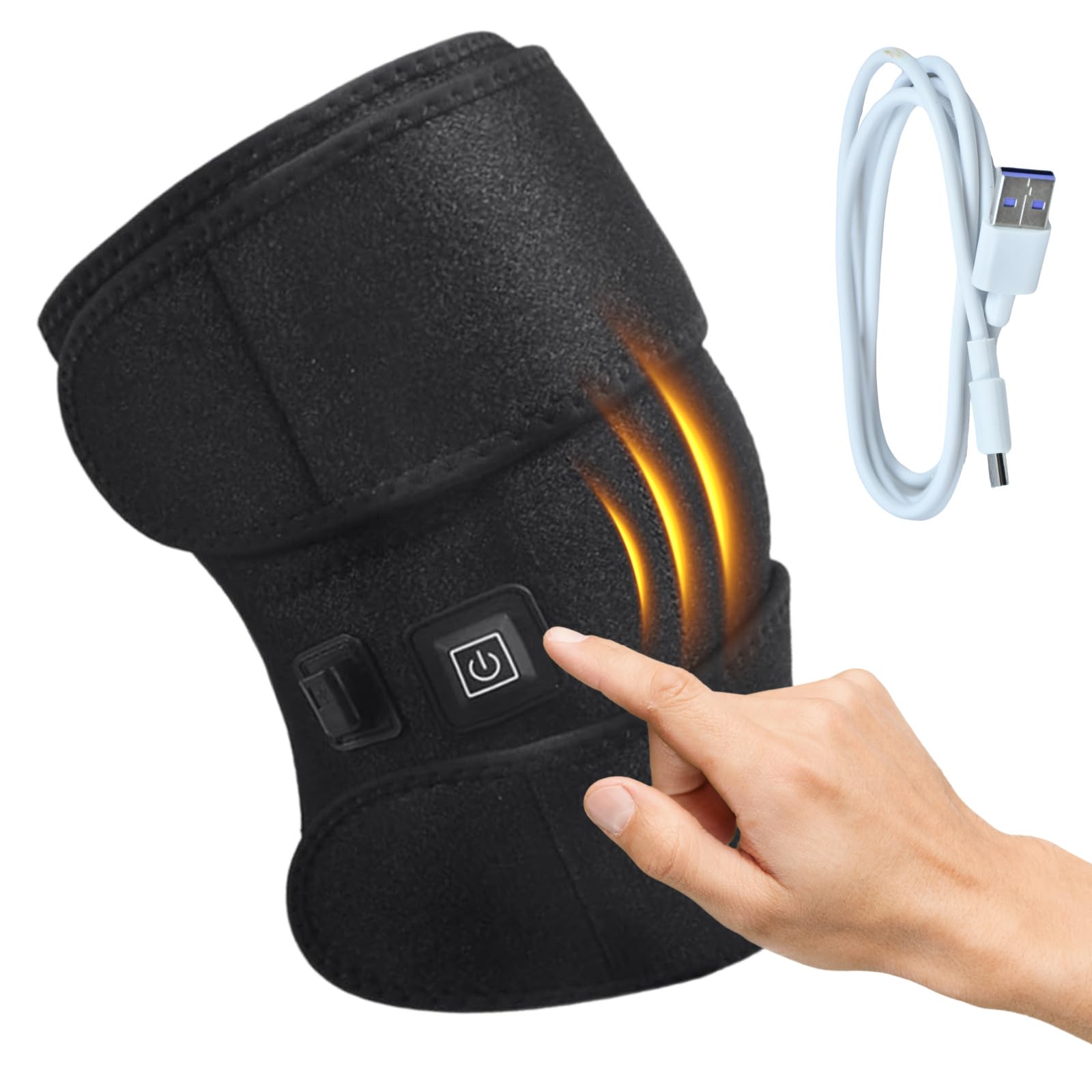 ADREENL Multipurpose Heating Pad For Knee Pain | 3 Levels Adjustable Temperature Control | Heating Pad For All Joint Pains - Knee, Elbow and Ankle Pain Relief With Strap | Inbuilt Thermostat For Overheat Cut Off | Portable Infrared Heat Therapy-image-1