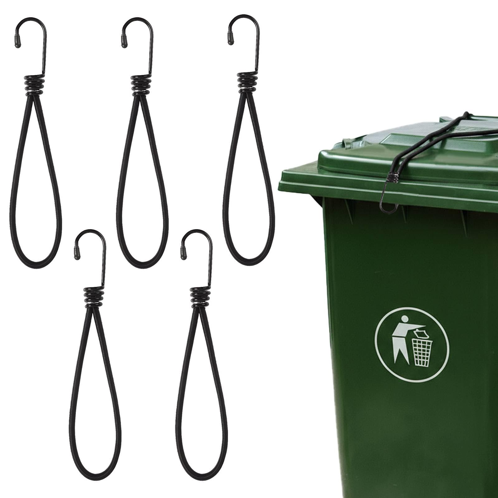 Wheelie Bin Lock, 5 PCS Bin Locks Wheelie, Universal Wheelie bin Locks, Enhanced Security to Keep Out Neighbours & Wildlife for Use in High Winds Storms, Prevent Animals Rummaging, Wind & Spilling