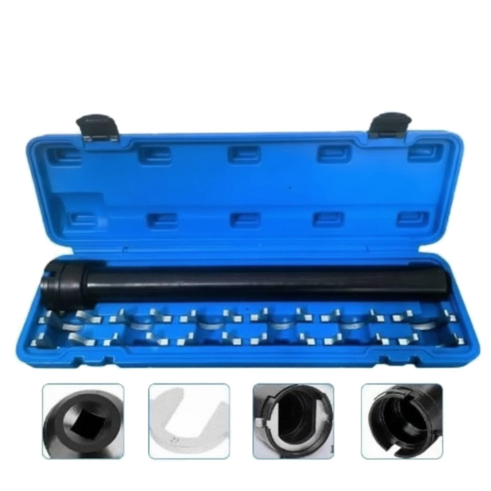 Chiave Sterzo Set Chiave Sterzo Strumento Snodo Interno Chiave Bussola Adattatori Manico Lungo con Custodia Organizzata per Sostituzione Tiranti Interni Officina Garage